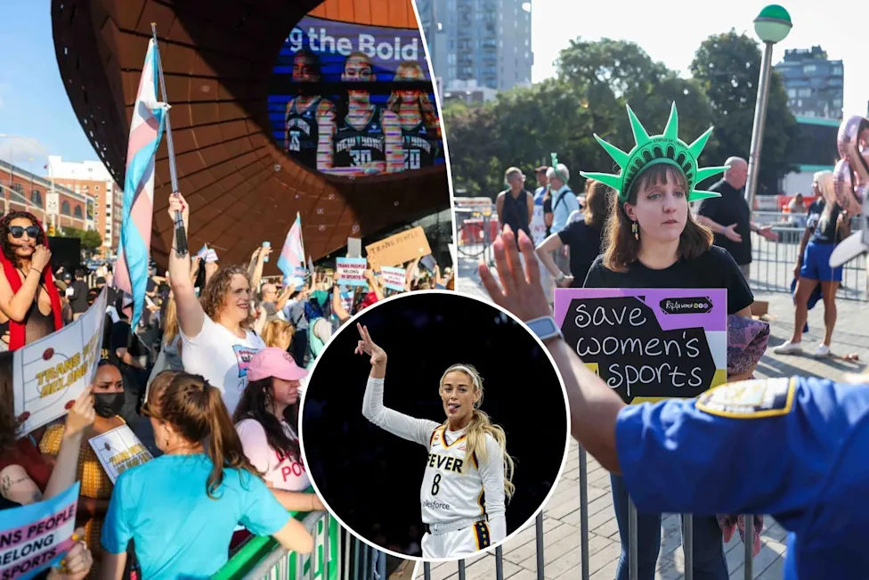 Sophie Cunningham Supporters, Trans Rights Activists Face Off Outside Liberty Game